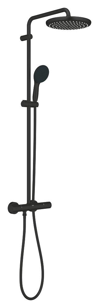 Grohe Tempesta System 250 Duvara Monte Termostatik Bataryalı Duş Sistemi Mat Siyah - 266702431