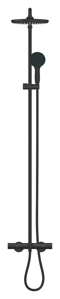 Grohe Tempesta System 250 Duvara Monte Termostatik Bataryalı Duş Sistemi Mat Siyah - 266722431