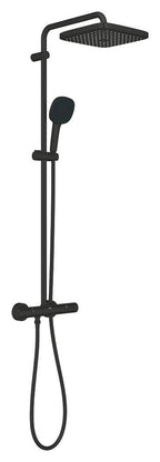 Grohe Tempesta System 250 Cube Duvara Monte Termostatik Bataryalı Duş Sistemi Mat Siyah - 266892431