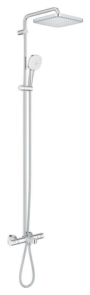 Grohe Tempesta System 250 Cube Duvara Monte Termostatik Bataryalı Duş Sistemi Krom - 26691001
