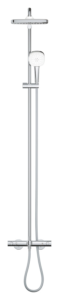 Grohe Tempesta System 250 Cube Duvara Monte Termostatik Bataryalı Duş Sistemi Krom - 26691001