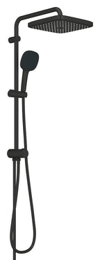 Tempesta System 250 Cube Duvar Bağlantılı, Divertörlü Duş Sistemi Mat Siyah - 269772431