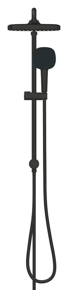 Tempesta System 250 Cube Duvar Bağlantılı, Divertörlü Duş Sistemi Mat Siyah - 269772431
