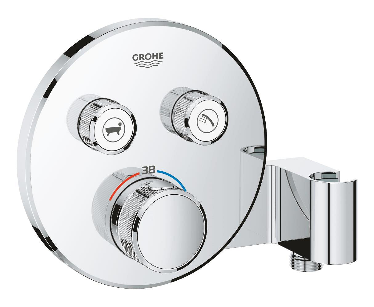 Grohe Grohtherm Smartcontrol Çift Valfli Akış Kontrollü, Ankastre Termostatik Duş Bataryası, Entegre Duş Kolu İle - 29120000