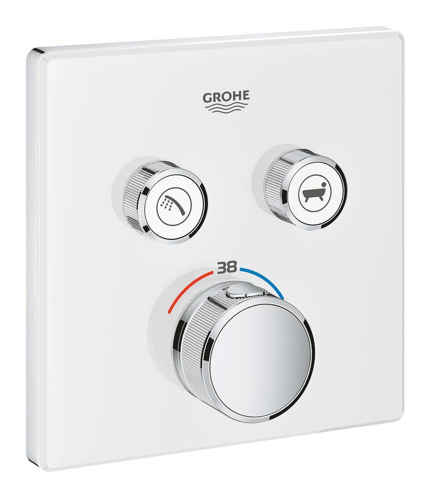 Grohe Grohtherm Smartcontrol Çift Valfli Akış Kontrollü, Ankastre Termostatik Duş Bataryası Beyaz - 29156LS0