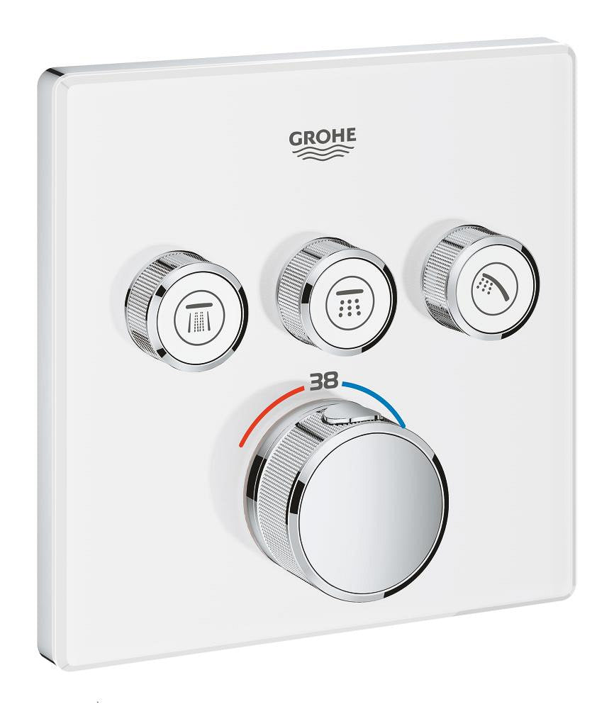 Grohe Grohtherm Smartcontrol Üç Yollu Yön Değiştiricili Ankastre Termostatik Duş Bataryası Beyaz - 29157LS0