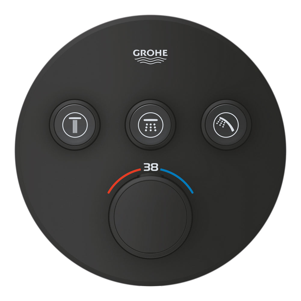 Grohe Grohtherm Smartcontrol Üç Yönlü Ankastre Termostatik Duş Bataryası Mat Siyah - 29508KF0