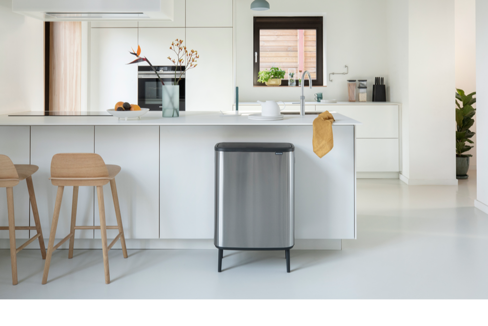 Brabantia Çöp Kutusu 30 + 30 lt Bo Touch Dokunmatik Kapak Mat Çelik 130649