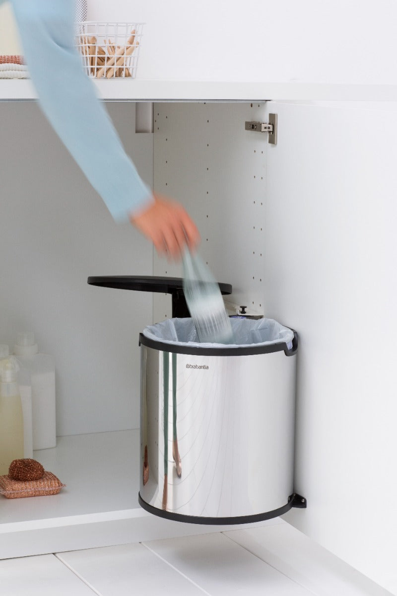 Brabantia Çöp Kutusu 15 lt Dolap İçi Briliant Steel 418181