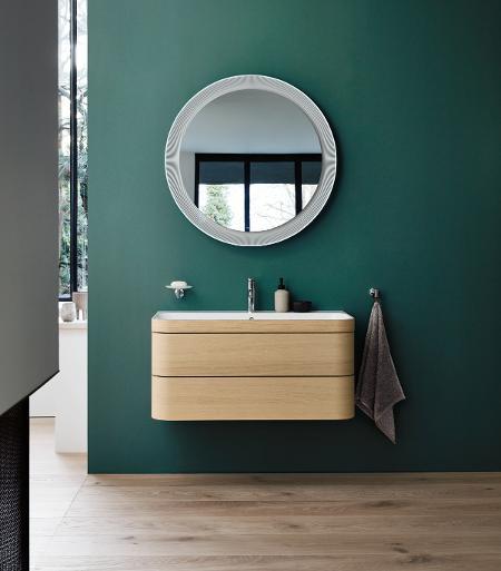 Duravit Banyo Dolabı Takımı Happy D.2 Plus C-Bonded Akdeniz Meşe Mat + Batarya + Ayna HP4638O7171