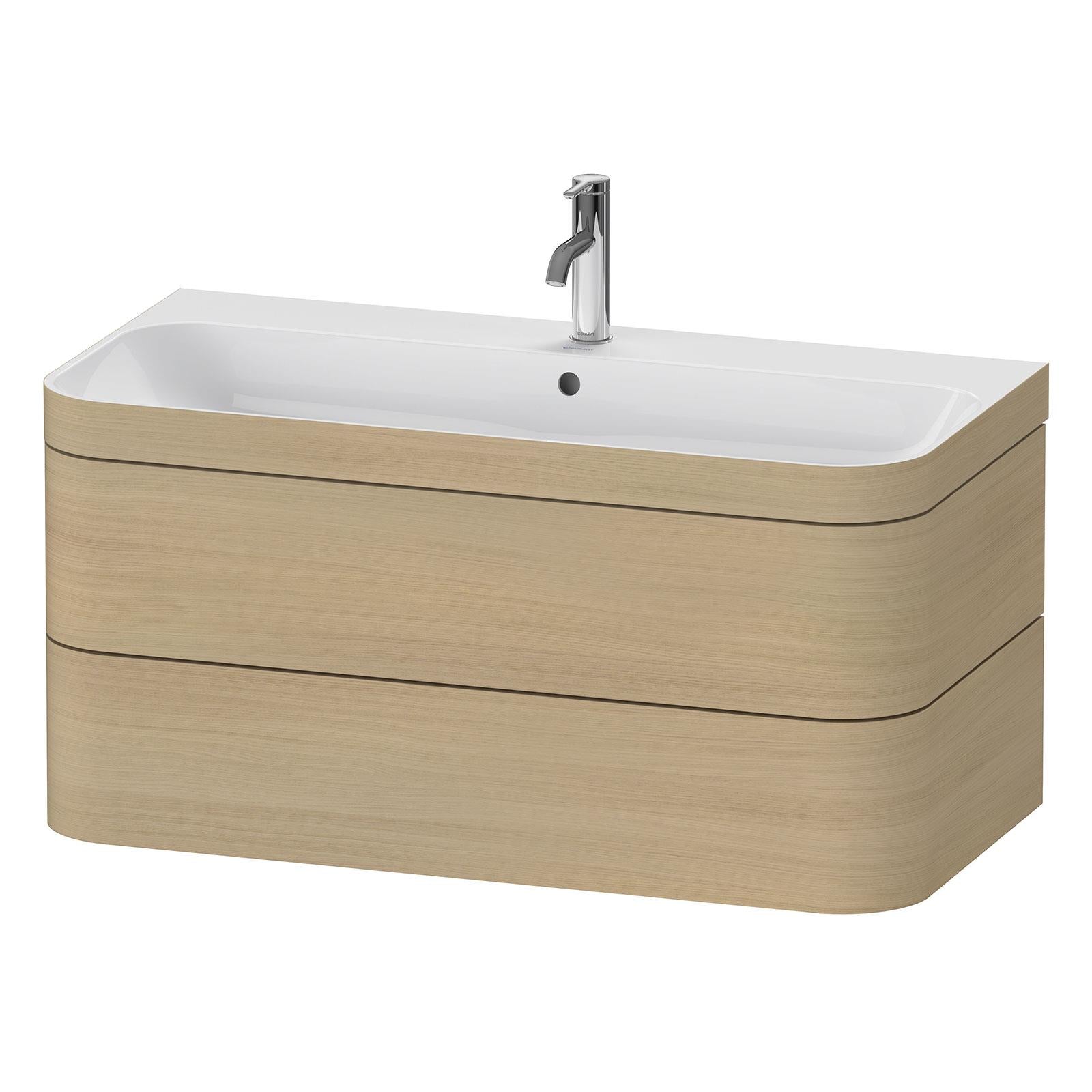 Duravit Banyo Dolabı Takımı Happy D.2 Plus C-Bonded Akdeniz Meşe Mat + Batarya + Ayna HP4638O7171