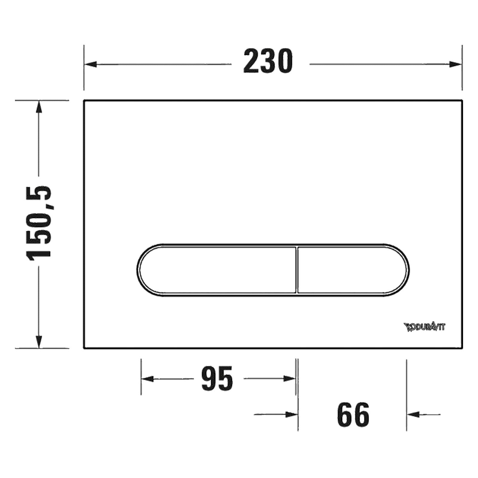 Duravit Gömme Rezervuar Kumanda Paneli Beta 100 Parlak Krom WD5009021000