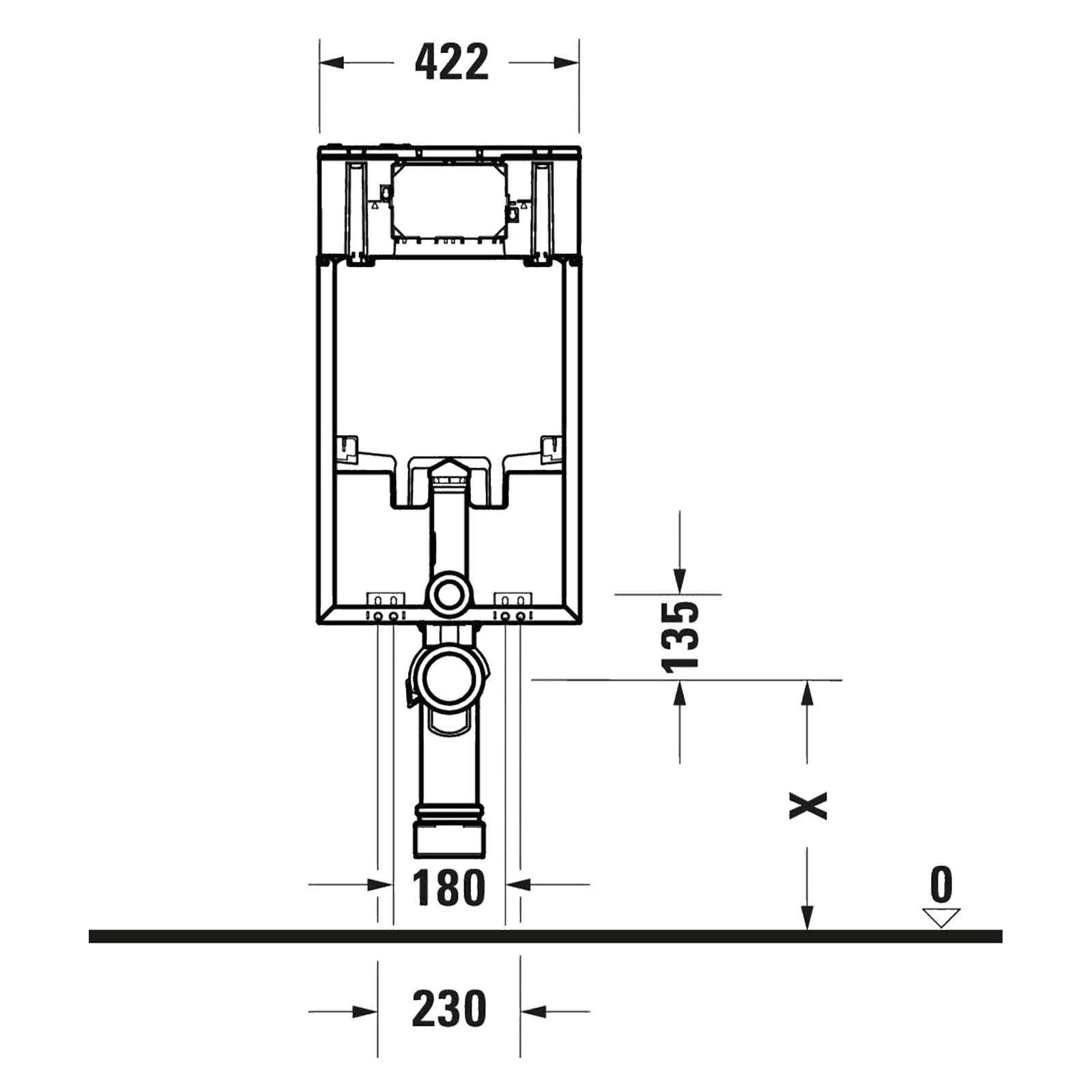 Duravit Gömme Rezervuar Tuğla Duvar Uyumlu, 8cm WD1030000000+6952001095