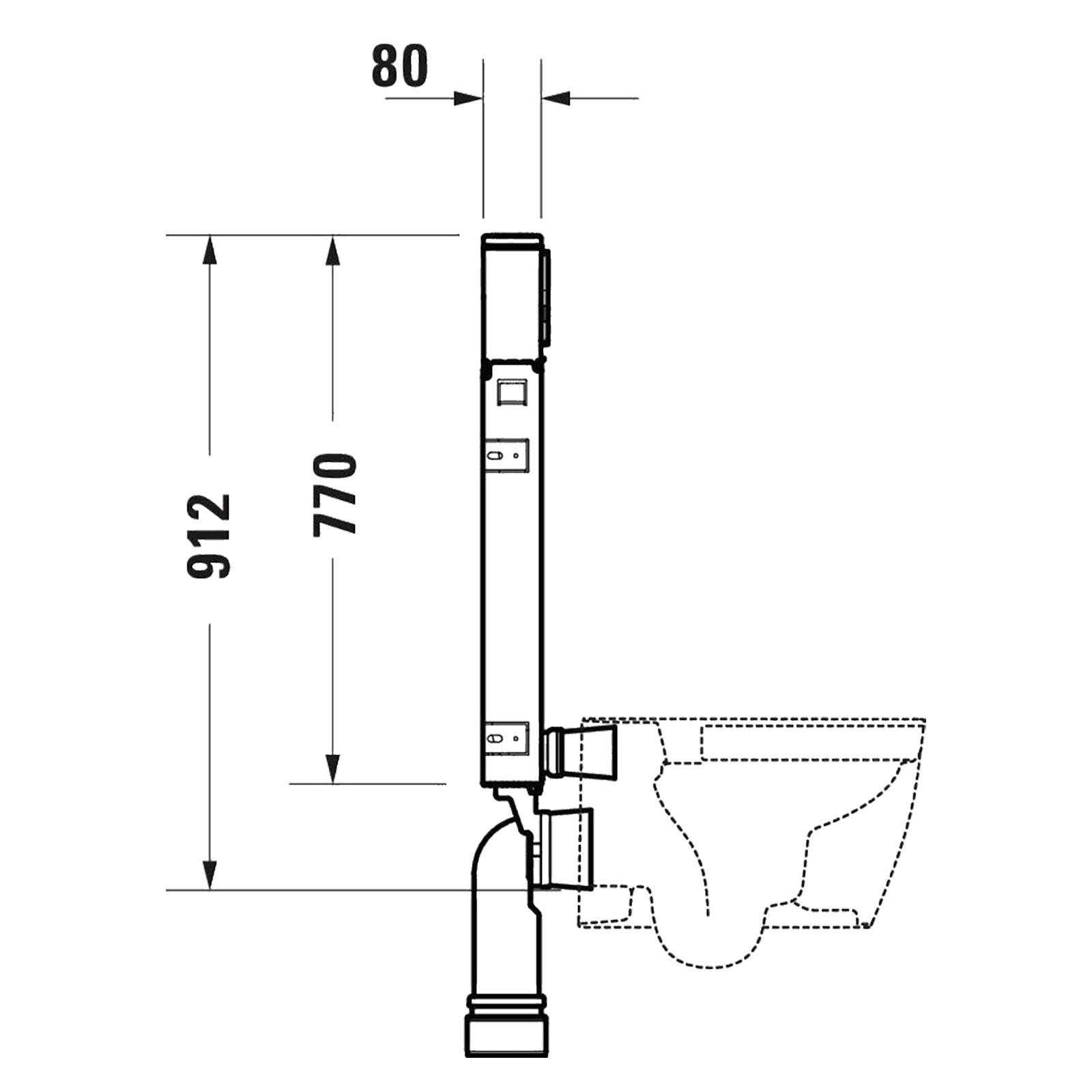 Duravit Gömme Rezervuar Tuğla Duvar Uyumlu, 8cm WD1030000000+6952001095
