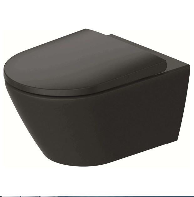 Duravit Klozet D-Neo Asma, Kapak Dahil, Mat Antrasit 2577398975+21698900
