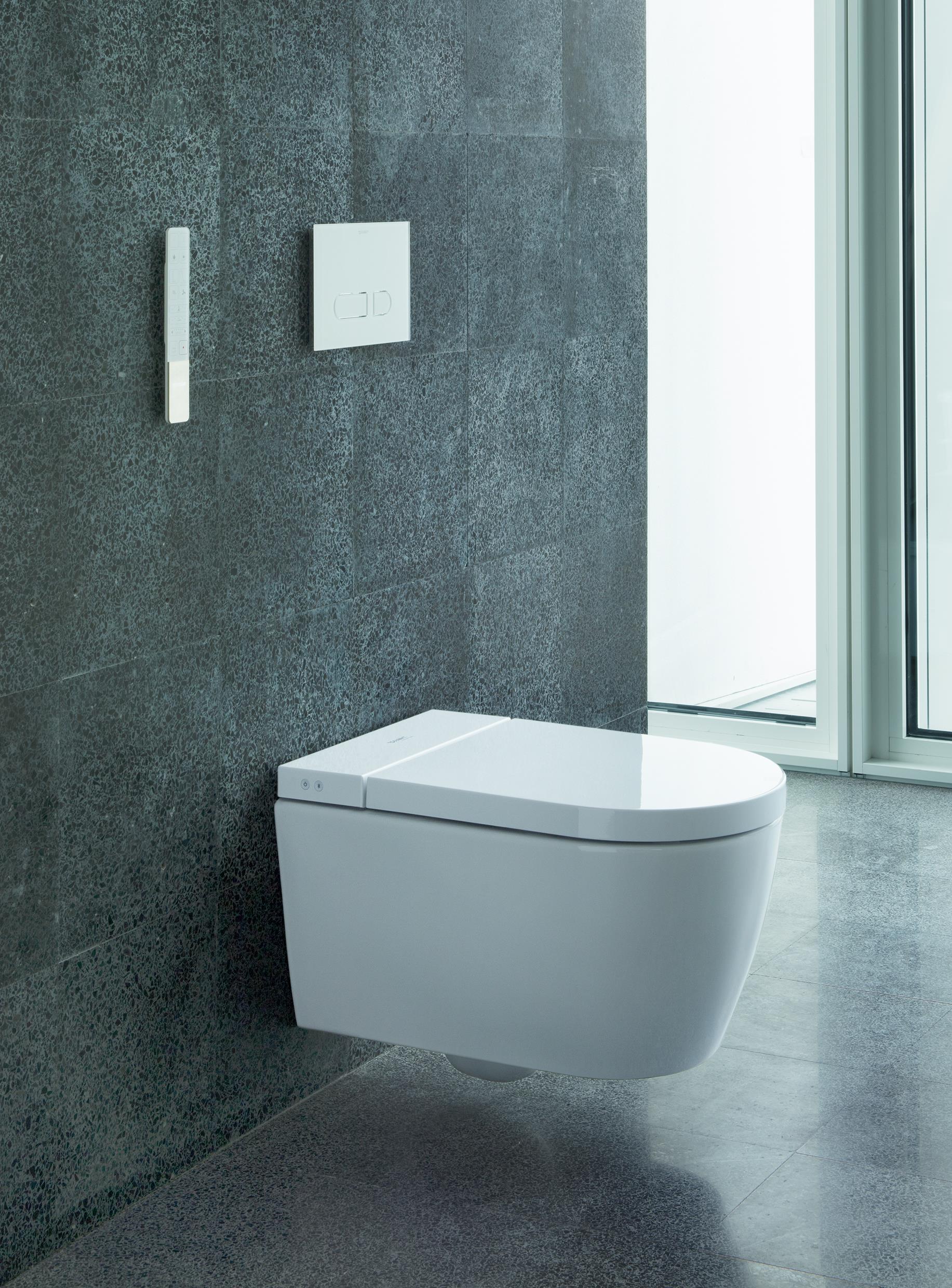 Duravit Klozet Seti Akıllı SensoWash® Starck f / ME by Starck Asma Klozet Alpin Beyaz 612000012000320+2510092000