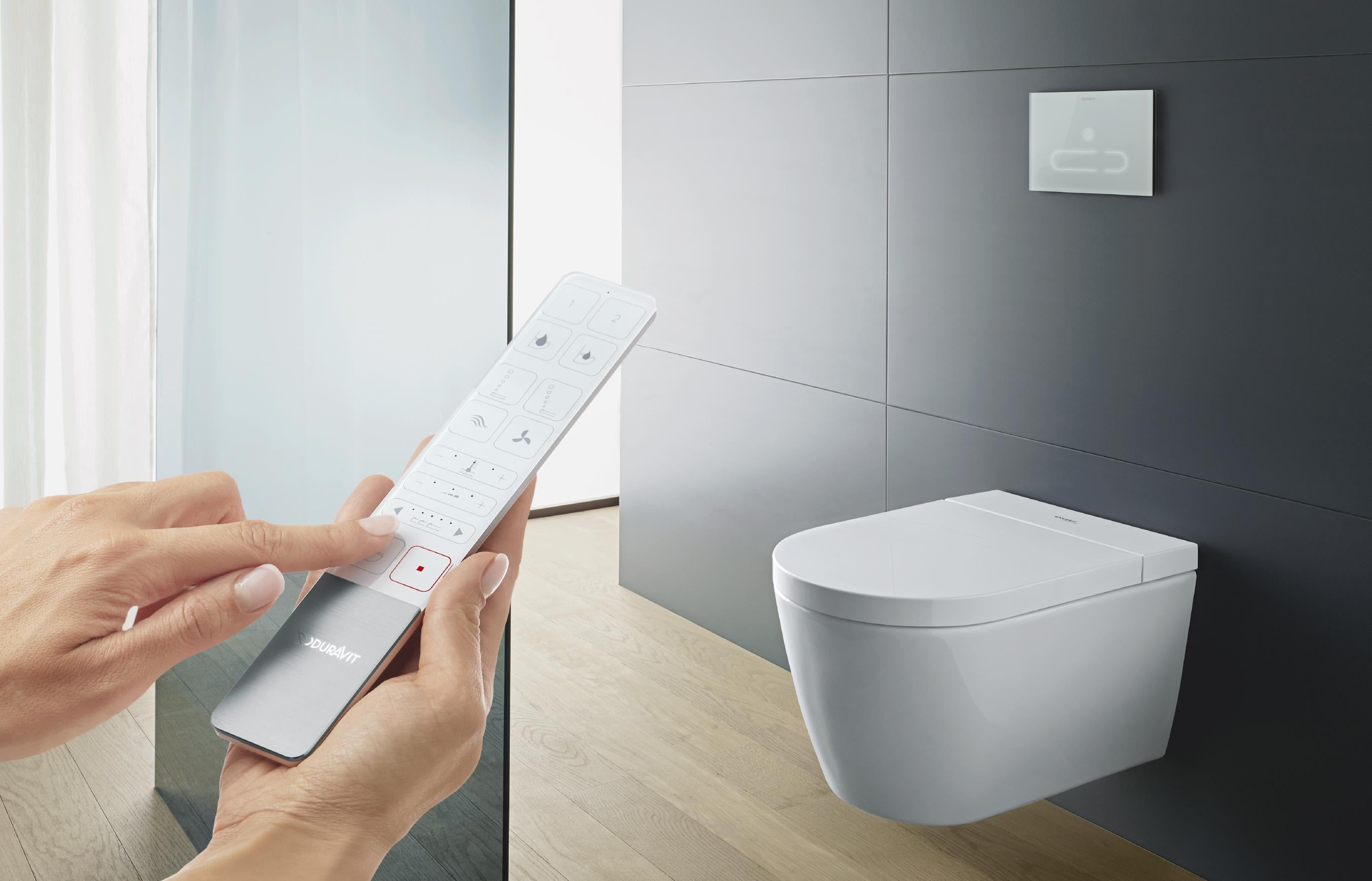 Duravit Klozet Seti Akıllı SensoWash® Starck f / ME by Starck Asma Klozet Alpin Beyaz 612000012000320+2510092000