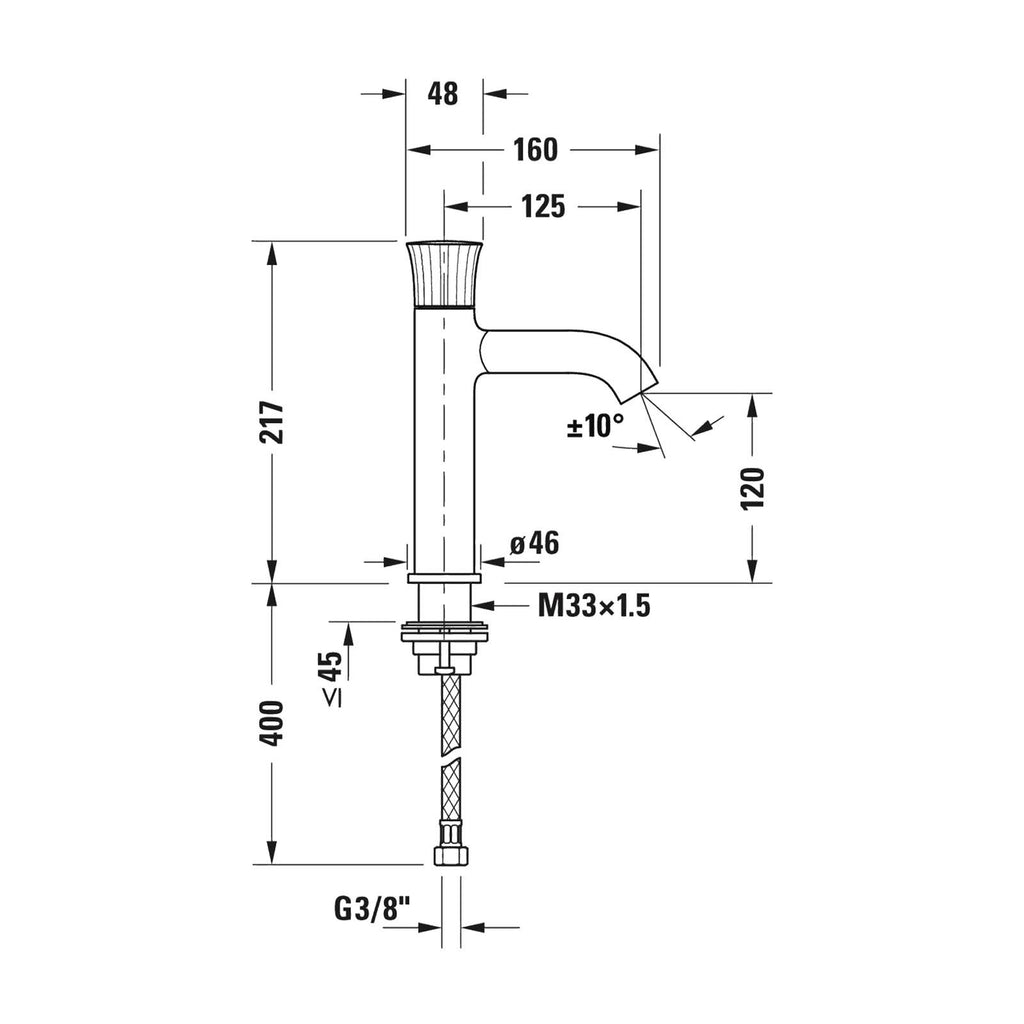Duravit Lavabo Bataryası White Tulip Krom Medium  WT1020002010