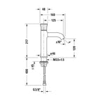 Duravit Lavabo Bataryası White Tulip Krom Medium  WT1020002010
