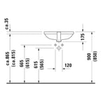 Duravit Lavabo D-Code Tezgah Altı  49.5 x 29 cm, Beyaz  0338490000