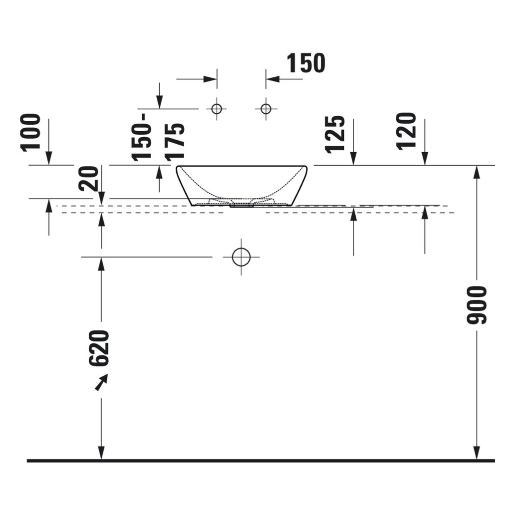 Duravit Lavabo D-Neo Çanak 40 cm, Beyaz  2371400070