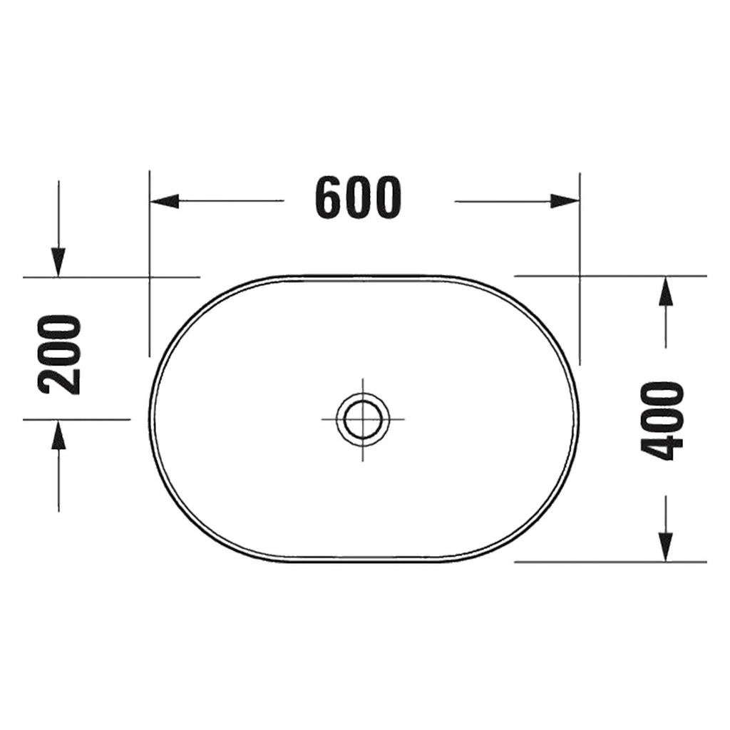 Duravit Lavabo D-Neo Çanak 60 x 40 cm, Beyaz 2372600070