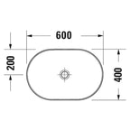 Duravit Lavabo D-Neo Çanak 60 x 40 cm, Beyaz 2372600070
