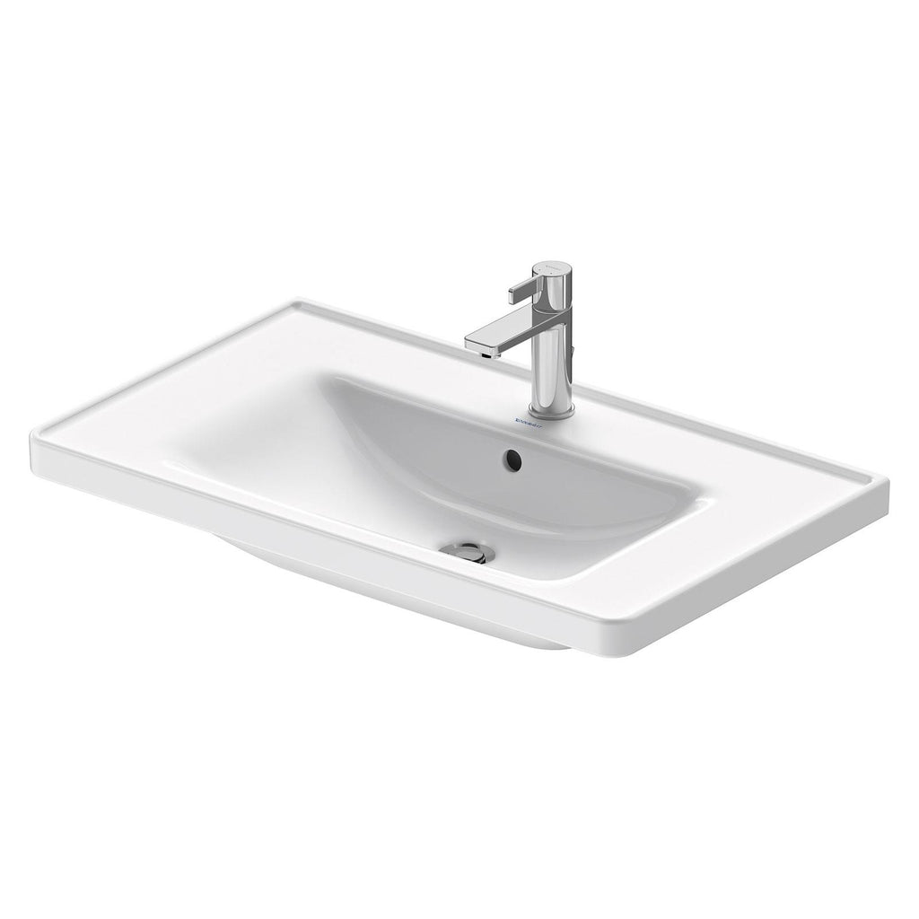 Duravit Lavabo D-Neo Etejerli Tezgah Üstü 80 x 48 cm, Beyaz 2367800000