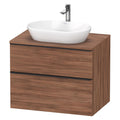 Duravit Lavabo Dolabı Takımı D-Neo  80x55 cm Doğal Ceviz Çanak Lavabo DE496707979