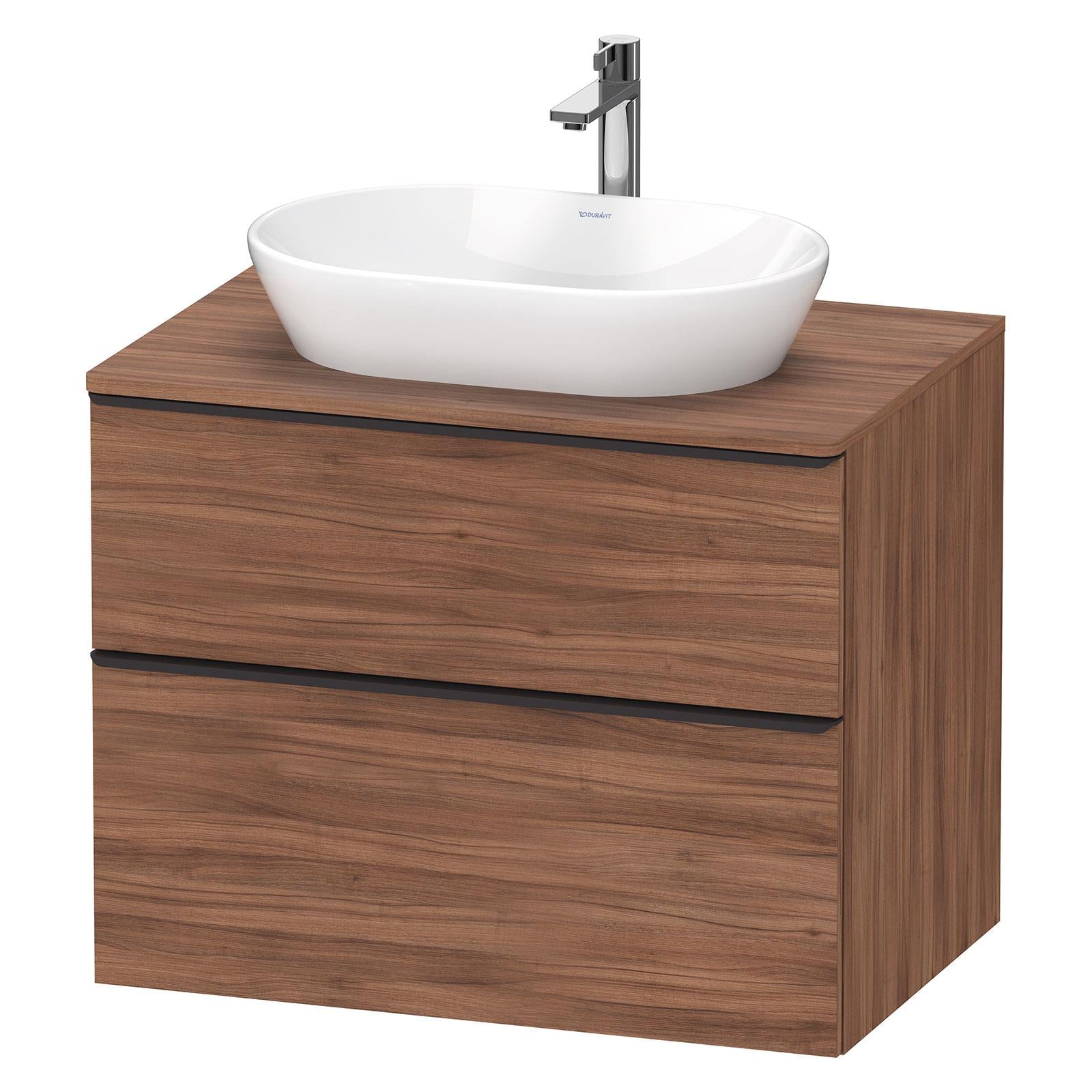 Duravit Lavabo Dolabı Takımı D-Neo  80x55 cm Doğal Ceviz Çanak Lavabo DE496707979