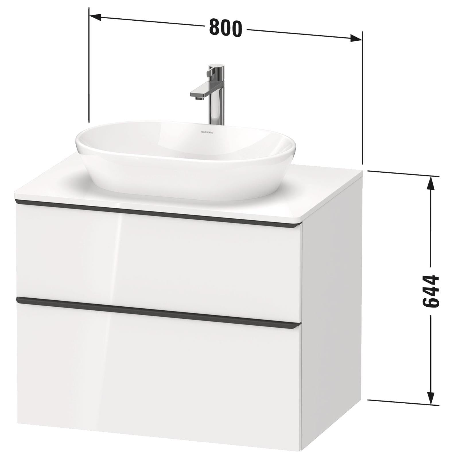 Duravit Lavabo Dolabı Takımı D-Neo  80x55 cm Doğal Ceviz Çanak Lavabo DE496707979
