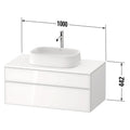 Duravit Lavabo Dolabı Zencha 100 x 55 cm, Mat Siyah Meşe ZE4821016800E00
