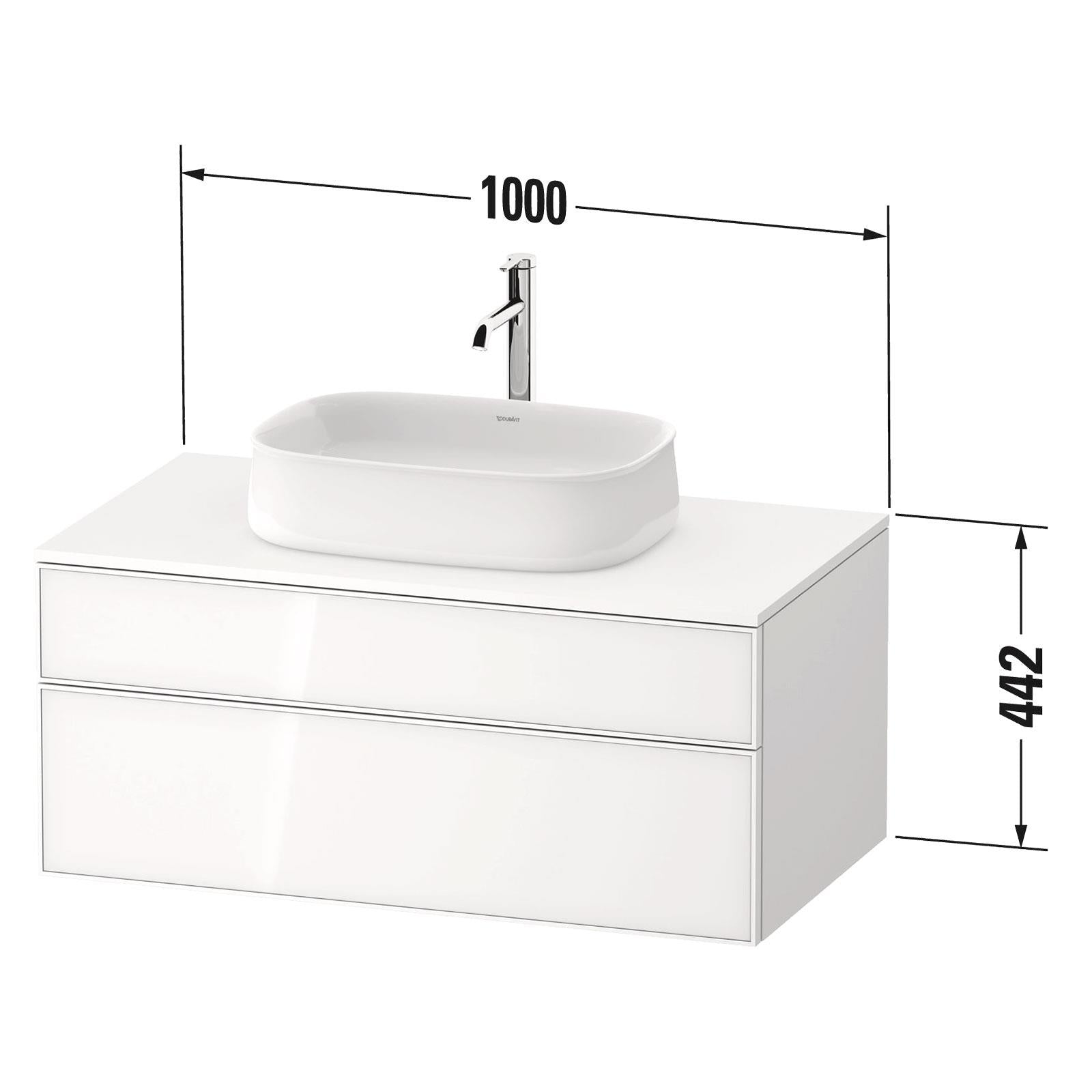 Duravit Lavabo Dolabı Zencha 100 x 55 cm, Mat Siyah Meşe ZE4821016800E00