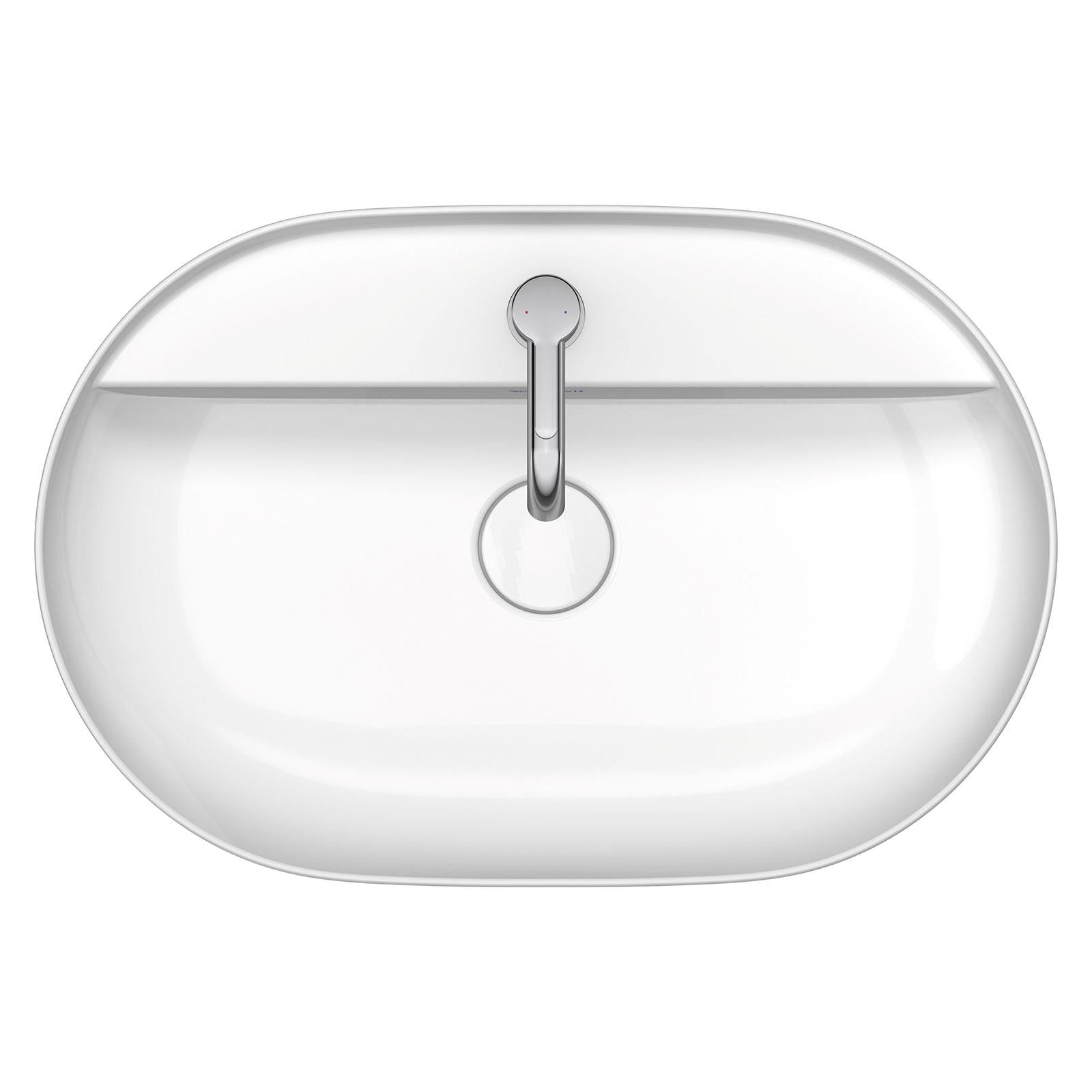 Duravit Lavabo Luv DuraCeram Batarya Banklı Çanak 60 cm, Gri/Beyaz 0380602300