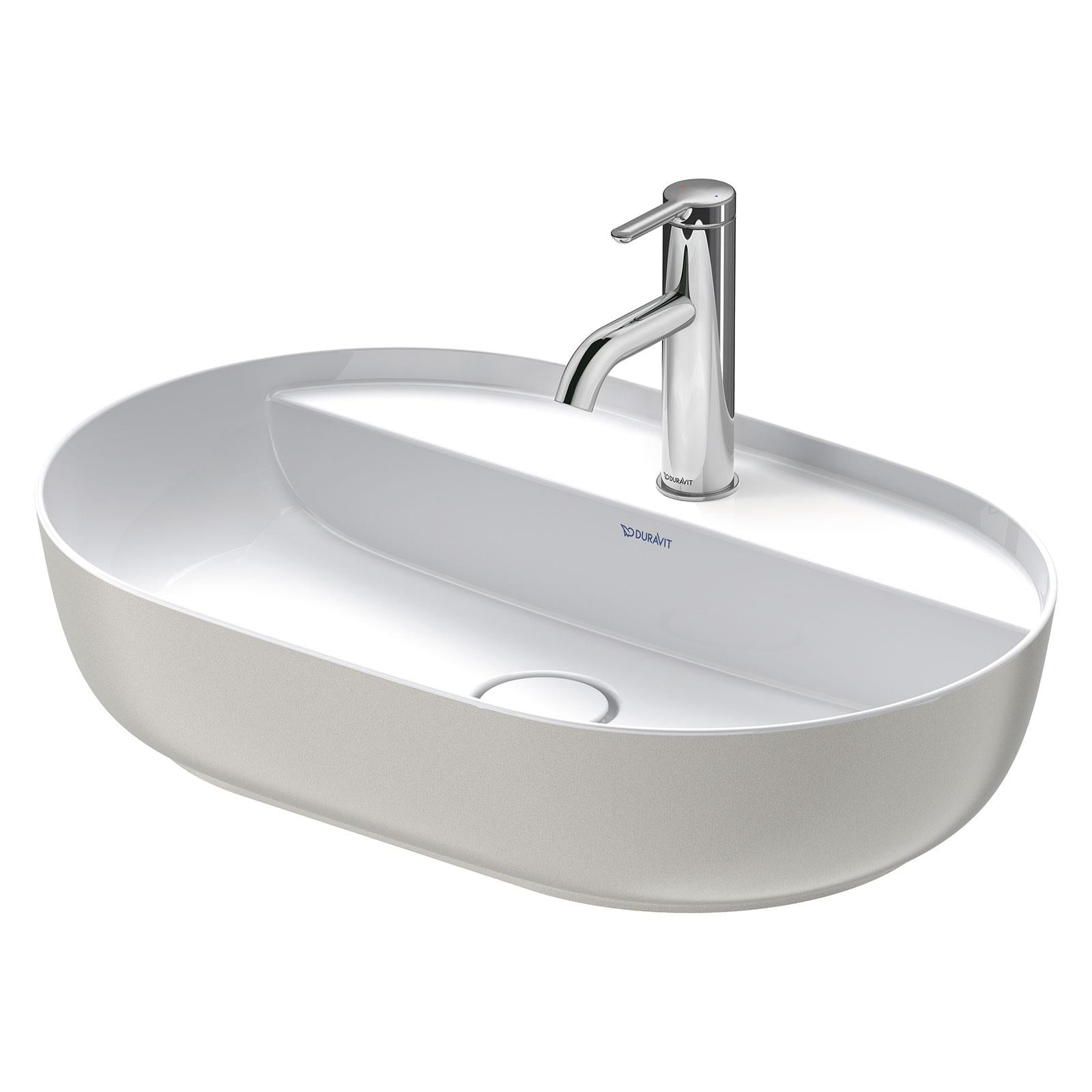 Duravit Lavabo Luv DuraCeram Batarya Banklı Çanak 60 cm, Gri/Beyaz 0380602300