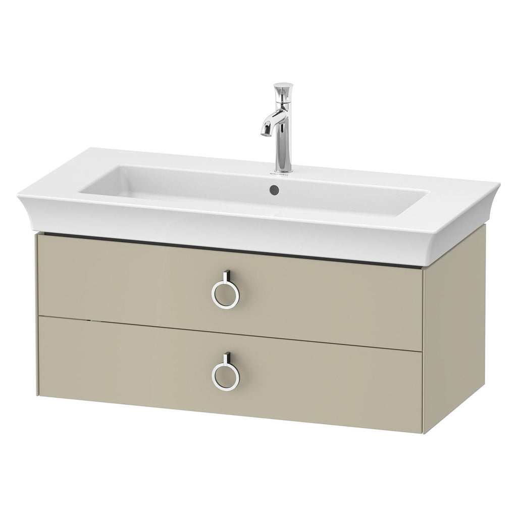 Duravit Lavabo Takımı White Tulip Etejerli 105.5 x 49 cm, Taupe Parlak  2363100000
