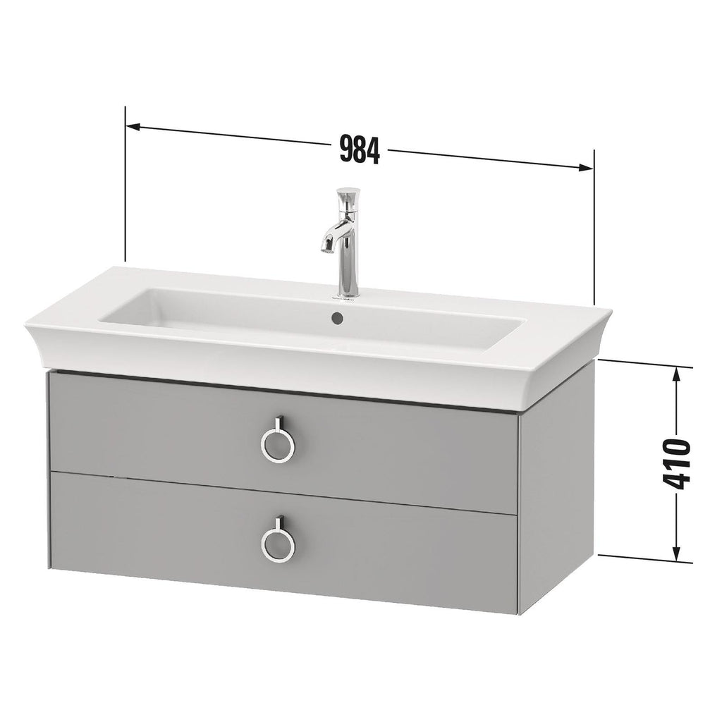 Duravit Lavabo Takımı White Tulip Etejerli 105.5 x 49 cm, Taupe Parlak  2363100000