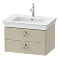 Duravit Lavabo Takımı White Tulip Etejerli 75 x 49 cm, Taupe Parlak 2363750000