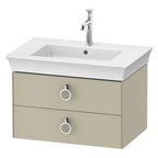 Duravit Lavabo Takımı White Tulip Etejerli 75 x 49 cm, Taupe Parlak 2363750000