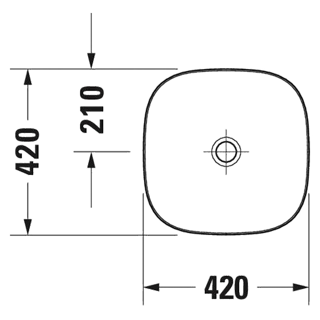 Duravit Lavabo Zencha Çanak 42 cm, Beyaz 2373420079