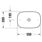 Duravit Lavabo Zencha Çanak 55x39 cm, Mat Antrasit 2373551379