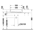 Duravit Lavabo Zencha Çanak 55x39 cm, Mat Antrasit 2373551379
