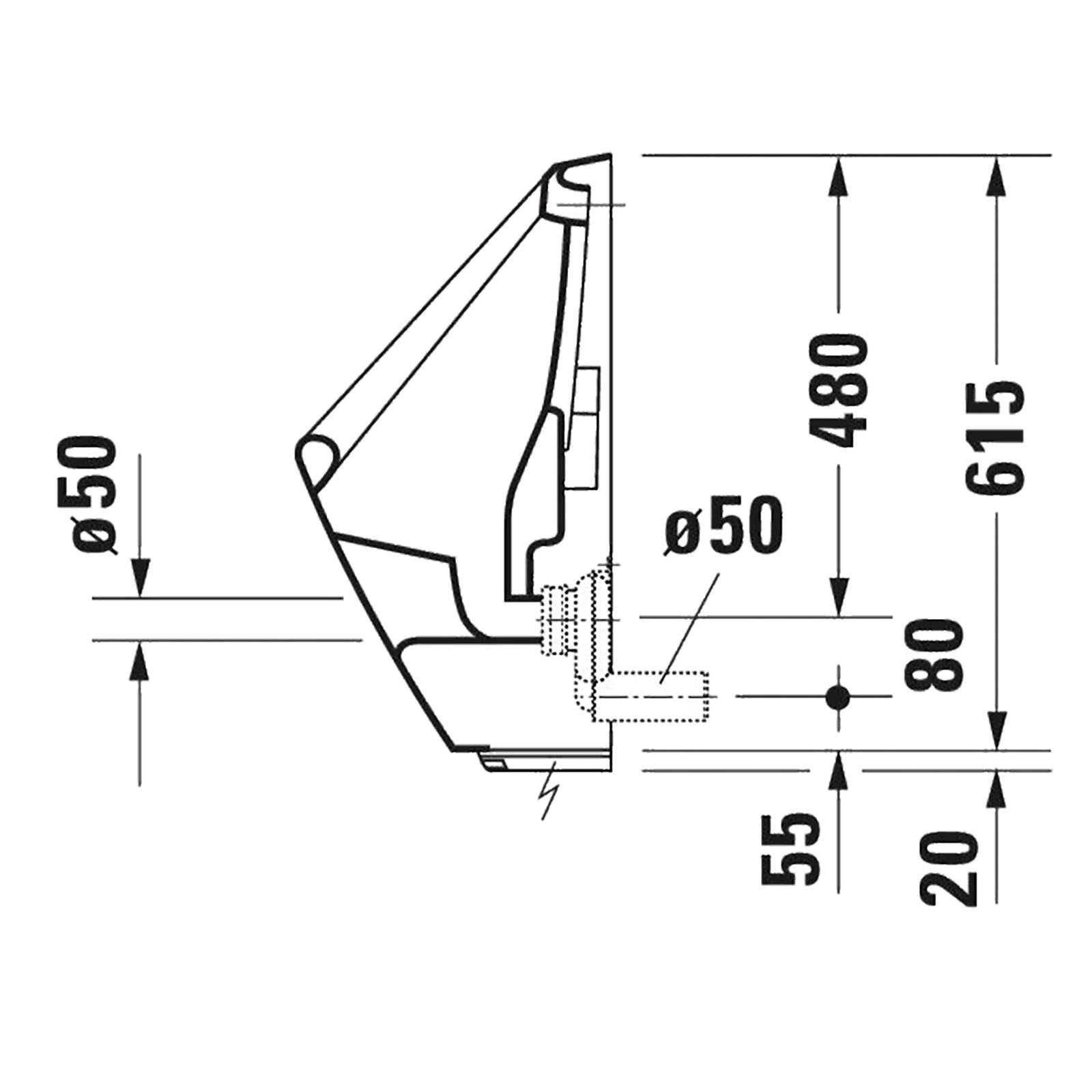 Duravit Pisuar Duraplus Elektronik  34.5 X 31.5 cm,  Beyaz 0830370093