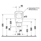 Duravit Pisuar Duraplus Elektronik  34.5 X 31.5 cm,  Beyaz 0830370093