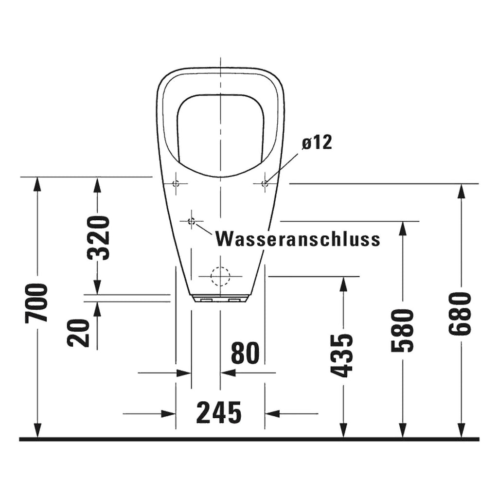 Duravit Pisuar Duraplus Elektronik  34.5 X 31.5 cm,  Beyaz 0830370093