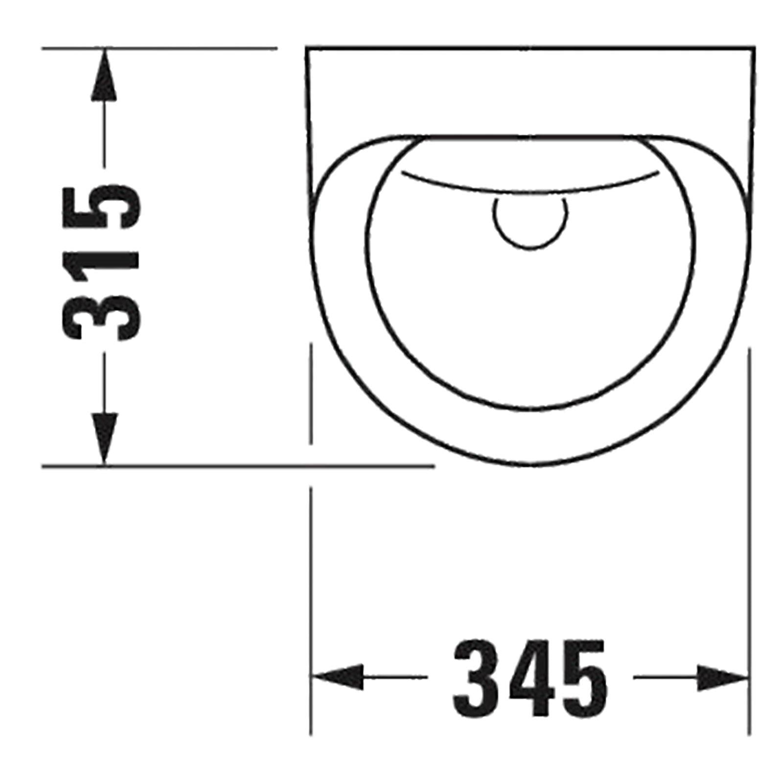Duravit Pisuar Duraplus Pilli 34.5 X 31.5 cm, Beyaz 0830370000