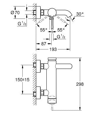 Grohe Essence Banyo Bataryası Warm Sunset - 33624DA1