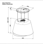 Franke Davlumbaz Faber Belle Plus Altın/Mat Koyu Gri Ada Tipi 345.0541.068