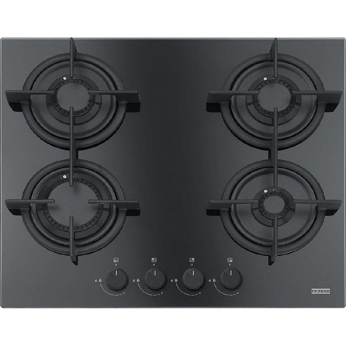 Franke Ocak Gazlı Mythos FHCR 604 4G HE BK C Black+Glass 106.0374.280