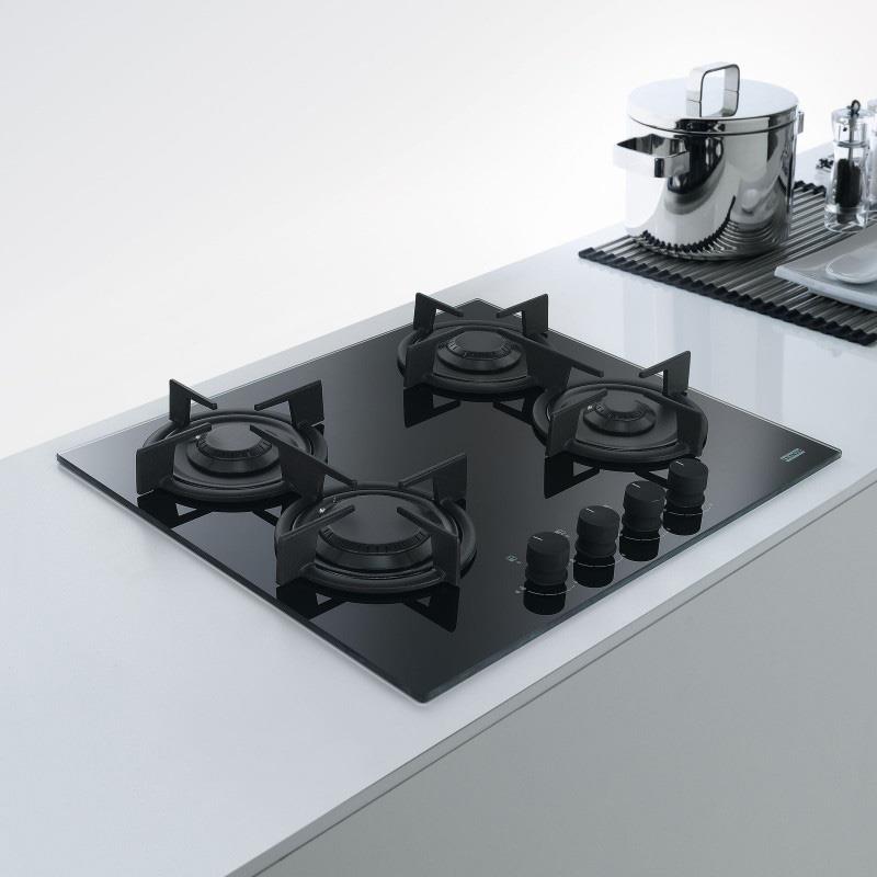 Franke Ocak Gazlı Mythos FHCR 604 4G HE BK C Black+Glass 106.0374.280